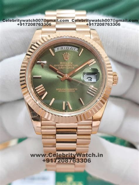 rolex day date green replica|rolex day date super clone.